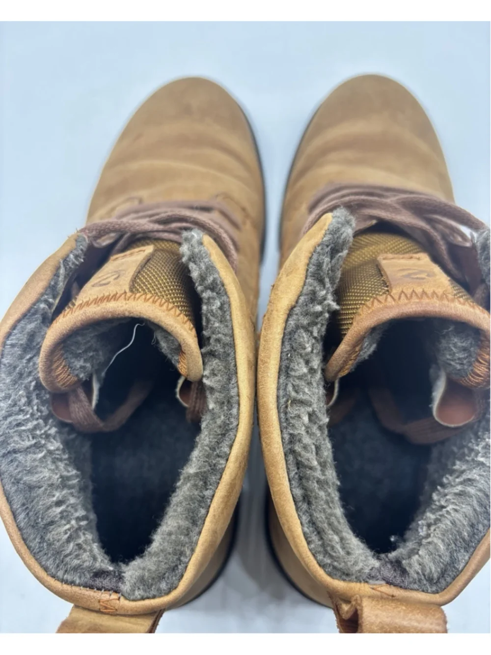 ECCO Hydromax Womens Ankle Boots Tan Nubuck Leather Lined US 8-8.5 EU 39